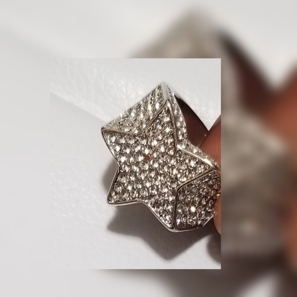 sliver hip hop ring size 11